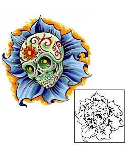 Day of the Dead Tattoo Ethnic tattoo | QDF-00038