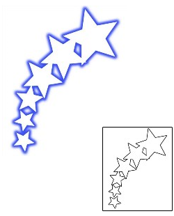 Shooting Star Tattoo Astronomy tattoo | RFF-00039