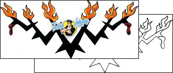 Fire – Flames Tattoo for-women-lower-back-tattoos-rick-hayes-rif-00124