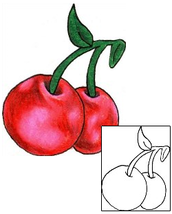 Cherry Tattoo Specific Body Parts tattoo | RIF-00231