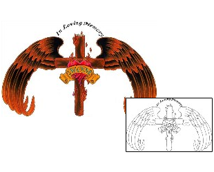 Wings Tattoo Religious & Spiritual tattoo | RIF-00256