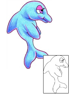 Cartoon Tattoo Wanda The Dolphin Tattoo