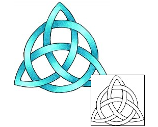 Trinity Knot Tattoo Religious & Spiritual tattoo | RIF-00419