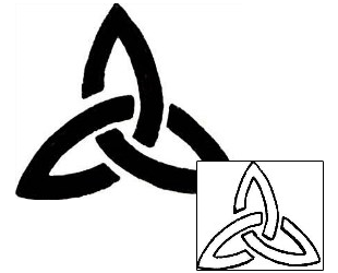 Trinity Knot Tattoo Religious & Spiritual tattoo | RIF-00423