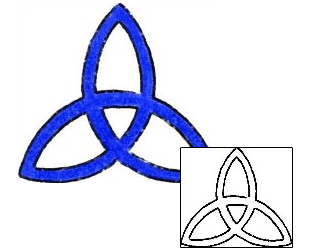 Trinity Knot Tattoo Religious & Spiritual tattoo | RIF-00433