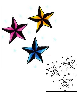 Nautical Star Tattoo Astronomy tattoo | RIF-00519