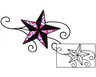 Nautical Star Tattoo Astronomy tattoo | RIF-00528