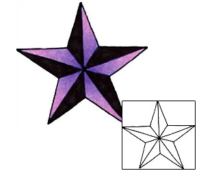 Nautical Star Tattoo Astronomy tattoo | RIF-00560
