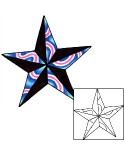 Nautical Star Tattoo Astronomy tattoo | RIF-00567