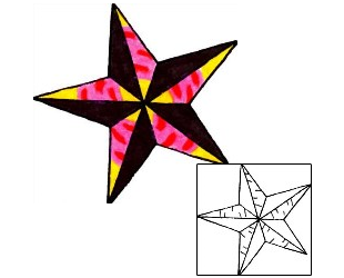 Nautical Star Tattoo Astronomy tattoo | RIF-00603