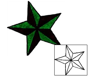 Nautical Star Tattoo Astronomy tattoo | RIF-00604