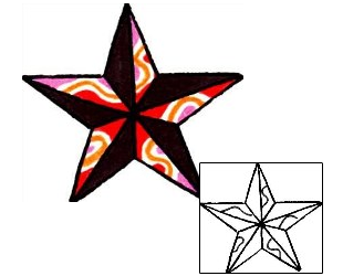 Nautical Star Tattoo Astronomy tattoo | RIF-00608