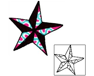 Nautical Star Tattoo Astronomy tattoo | RIF-00612