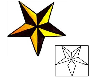 Nautical Star Tattoo Astronomy tattoo | RIF-00614