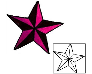 Nautical Star Tattoo Astronomy tattoo | RIF-00616