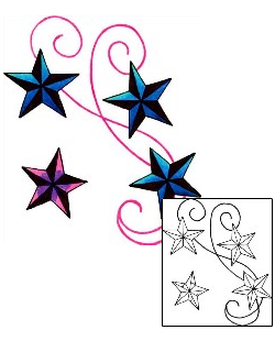 Nautical Star Tattoo Astronomy tattoo | RIF-00620