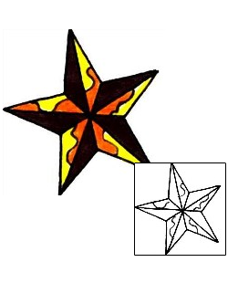 Nautical Star Tattoo Astronomy tattoo | RIF-00625