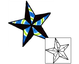 Nautical Star Tattoo Astronomy tattoo | RIF-00629