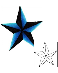 Nautical Star Tattoo Astronomy tattoo | RIF-00658