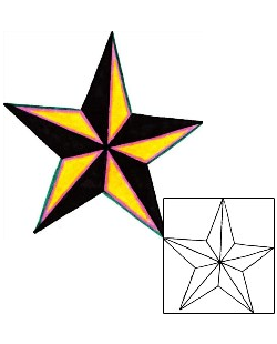Nautical Star Tattoo Astronomy tattoo | RIF-00662