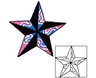 Nautical Star Tattoo Astronomy tattoo | RIF-00666