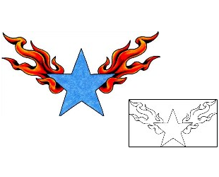 Fire – Flames Tattoo Astronomy tattoo | RIF-00820