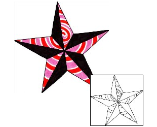 Nautical Star Tattoo Astronomy tattoo | RIF-00839