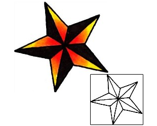 Nautical Star Tattoo Astronomy tattoo | RIF-00862