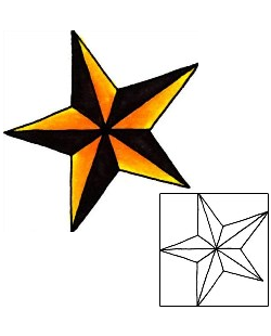 Nautical Star Tattoo Astronomy tattoo | RIF-00870