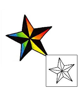 Nautical Star Tattoo Astronomy tattoo | RIF-00880