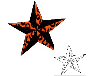 Nautical Star Tattoo Astronomy tattoo | RIF-01001