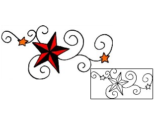 Nautical Star Tattoo Astronomy tattoo | RIF-01023