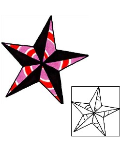 Nautical Star Tattoo Astronomy tattoo | RIF-01028