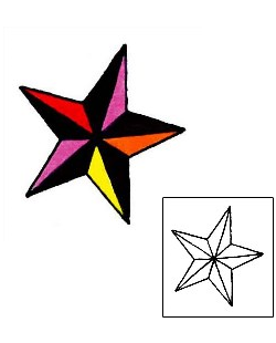 Nautical Star Tattoo Astronomy tattoo | RIF-01047