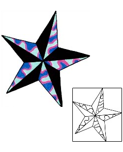 Nautical Star Tattoo Astronomy tattoo | RIF-01061