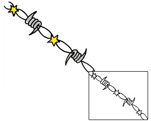 Barbed Wire Tattoo Specific Body Parts tattoo | RIF-01069