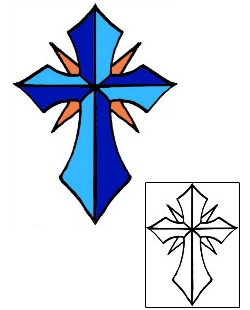 Cross Tattoo Religious & Spiritual tattoo | RIF-01100