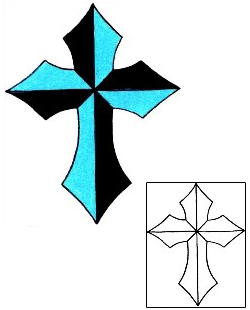 Cross Tattoo Religious & Spiritual tattoo | RIF-01110