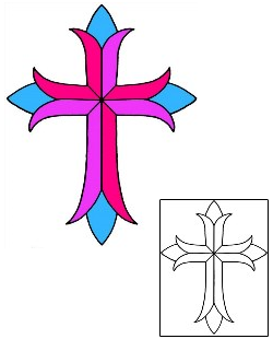 Cross Tattoo Religious & Spiritual tattoo | RIF-01117