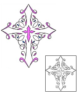 Cross Tattoo Religious & Spiritual tattoo | RIF-01122