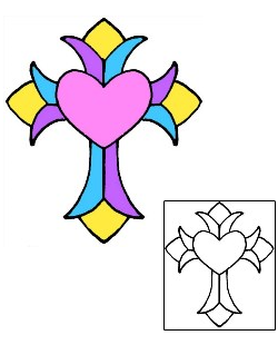 Cross Tattoo Religious & Spiritual tattoo | RIF-01134