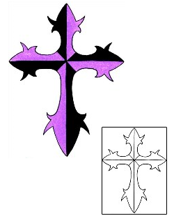 Cross Tattoo Religious & Spiritual tattoo | RIF-01148