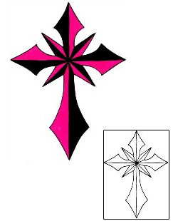 Cross Tattoo Religious & Spiritual tattoo | RIF-01153