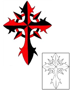 Cross Tattoo Religious & Spiritual tattoo | RIF-01154