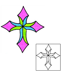 Cross Tattoo Religious & Spiritual tattoo | RIF-01155