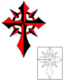 Cross Tattoo Religious & Spiritual tattoo | RIF-01164