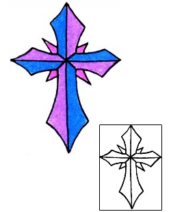 Cross Tattoo Religious & Spiritual tattoo | RIF-01168