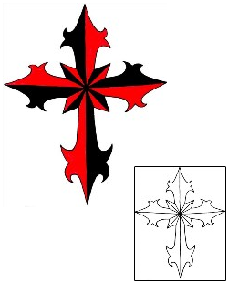 Cross Tattoo Religious & Spiritual tattoo | RIF-01169