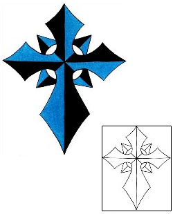 Cross Tattoo Religious & Spiritual tattoo | RIF-01170