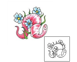 Worm Tattoo Plant Life tattoo | RNF-00279